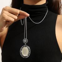Colgante de Acero de Titanio Vintage Elegante Cadena Larga Hip-Hop Unisex con Decoración de Diamante de Imitación Accesorio de Moda Versátil - details 1