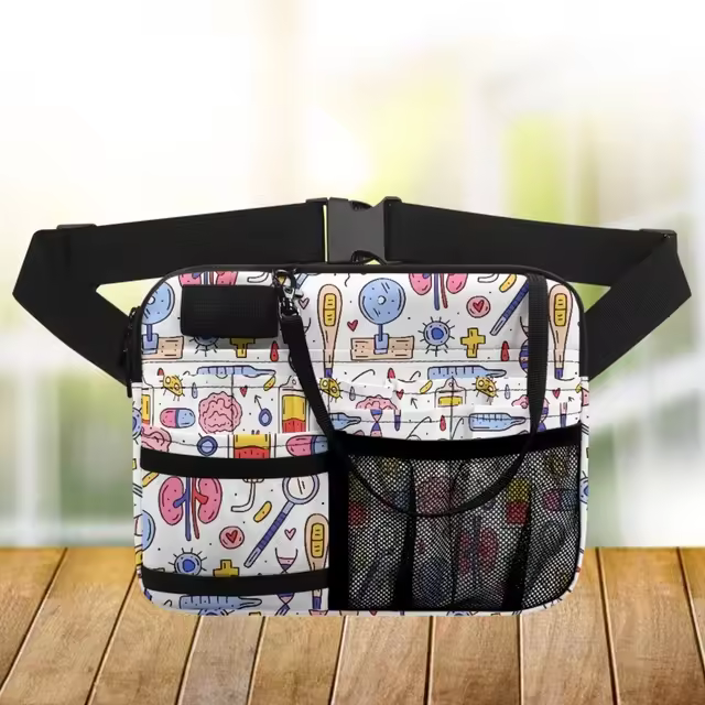 Bolsa de Cintura para Enfermeras de Múltiples Bolsillos Bolsa de Enfermería Portátil Ajustable con Almacenamiento de Tijeras de Medicina Estilo Casual de Bolsa de Cintura - 1