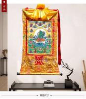 Xizang Buddha Home Presenting Thangka Pintura decorativa para sala de estar enmarcada a mano 21 Tara grande - details 5