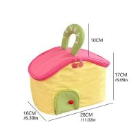 Bolsa de maquillaje de mano impermeable, bolsa de cosméticos multifuncional de nailon con forma de casa, bolsa de almacenamiento para el cuidado de la piel con dibujos animados de gran capacidad - details 0