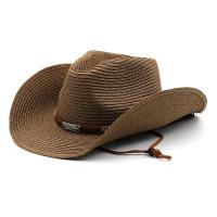 Sombrero de Vaquero de Ala Ancha Estilo Occidental de Paja para Hombres y Mujeres - details 4