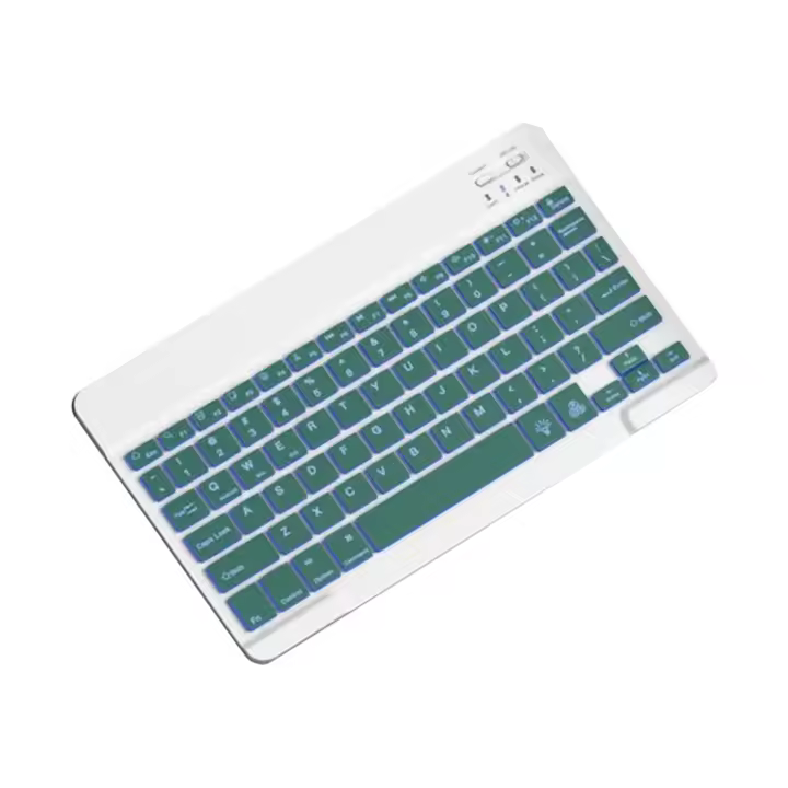Teclado retroiluminado de 10 pulgadas, Mini teclado silencioso portátil Bluetooth para teléfonos móviles, tabletas y portátiles, teclado inalámbrico E - 1