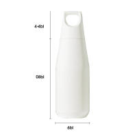 Botella de agua aislada de acero inoxidable, a prueba de fugas, diseño de metal de doble pared para cocina, hogar e hidratación diaria |   Diseño simple y moderno - details 0