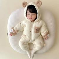 Pelele de invierno para bebé recién nacido, mono grueso de algodón, mono infantil con forro polar, peleles con capucha para niño y niña, ropa para niño y niña, traje para niño - details 4
