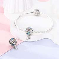 Abalorios de Perro con Lazo de Zirconia Rosa en Plata Esterlina 925 Originales para Hacer Joyas Pulsera de Bisutería - details 2