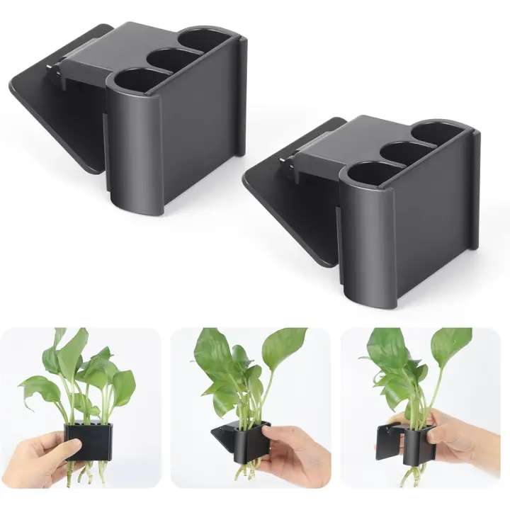 Soporte colgante para plantas acuáticas de Acuario, 2 piezas, 3 agujeros, mejorado - 1