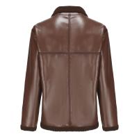 Chaqueta de cuero de manga larga para hombre, gran tamaño, informal, a la moda - details 6