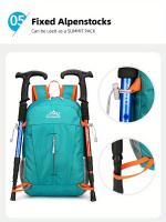 Bolso de Hombro para Deportes al Aire Libre Ultraligero con Gran Capacidad Mochila Plegable Montañismo Paquete Superior Adecuado para Senderismo, Ciclismo, Viajes, Viajes de Negocios, Correr Absorbente de Impactos y Correas Transpirables Almacenamiento - details 1