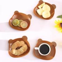 Little Bear Dinner Plate Cartoon Shape Bear Spit Bone Dish Desktop Trash Tray Snack Food Residue Fruit Plate Kitchen Tableware - details 9