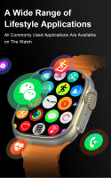 Ultra9 max reloj inteligente con Bluetooth, dispositivo con control del ritmo cardíaco, llamadas, asistente de voz, Modo deportivo, brújula, función NFC, AMOLED - details 6