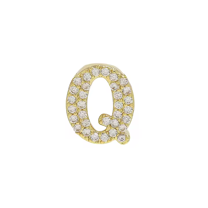 Pulseras personalizadas con 26 letras en inglés, pulseras con nombre de circonita de cristal, pulseras con letras deslizantes DIY, joyería de cumpleaños - 1