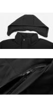 Abrigo de lana para hombre, parka sencilla a prueba de viento, sólida, gruesa, extraíble, a la moda, mantiene el calor, novedad de invierno - details 6