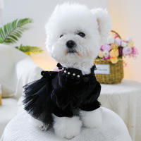 Vestido De Novia De Rosa Sahara Gruesa Para Perro Pequeño Y Mediano Color Negro Adecuado Para Otoño E Invierno Ropa De Mascota - details 3