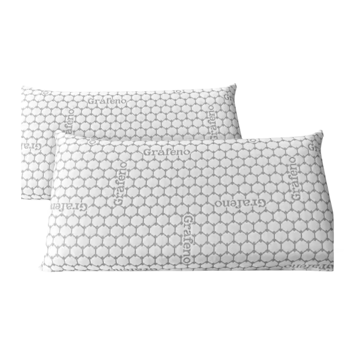 Almohada Viscoelástica Carbono Visco |   Máximo Confort y Excelente Adaptabilidad con Propiedades Antiestrés |   2 Unidades de 90 x 40 cm - 1
