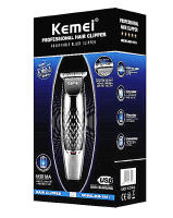 Kemei-cortadora de pelo eléctrica profesional para hombre, cabezal de corte de acero inoxidable con hoja en T de 0mm, grabado, revisado a Andis, KM-1951 - details 7