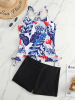 Bikini de dos piezas para mujer, traje de baño Sexy, Bóxer, conjunto de Tankini, ropa de playa - details 12