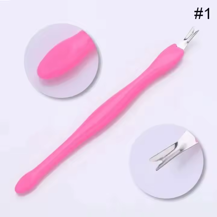 Pimienta de Acero Inoxidable de Doble Cabeza Exfoliante de Piel de Pie y Limpiador de Uñas - 1