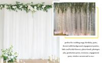Cortina transparente para sala de estar, decoración de fiesta de boda, Organza, estilo campestre, decoración gótica para el hogar - details 6