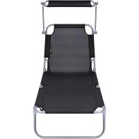 2 Tumbonas Playa Reclinables con Sombrilla Ajustable |   Plegables y Portátiles |   para Jardín, Terraza, Piscina o Camping |   Aluminio Ligero y Tela Transpirable Resistente Exterior - details 8