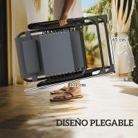Jardín Exterior Plegables con Mesa Auxiliar Portavasos Tumbonas de Gravedad Cero con Respaldo - details 2