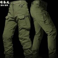 Conjunto táctico de invierno para hombre, traje militar impermeable a prueba de viento para exteriores, chaquetas con capucha de concha suave con múltiples bolsillos, pantalones de trabajo de piel de tiburón - details 11