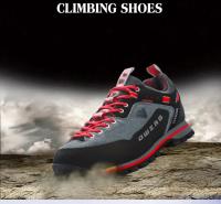 Zapatos de senderismo impermeables a la moda, zapatos de escalada para hombre, zapatillas deportivas con cordones informales a la moda anticolisión para exteriores - details 2