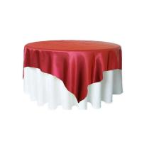 Mantel de Satén con Overlay Paño de Poliéster Lavable para Bodas, Fiestas y Banquetes 90x90“ - details 5