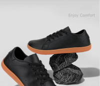 Zapatos minimalistas para hombre y mujer, zapatillas de cuero informales con punta ancha, zapatos ligeros para caminar, Unisex - details 2