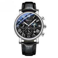 Reloj de negocios multifunción hombre impermeable reloj romano - details 6