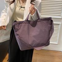 Bolso de hombro de nailon con cremallera informal, bolso de mano de gran capacidad de Color sólido de estilo coreano, bolsa de almacenamiento, bolso suave para axila para exteriores - details 4