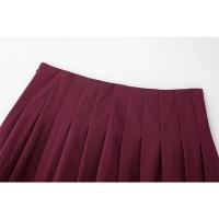 Falda corta plisada vintage casual con cremallera - details 7