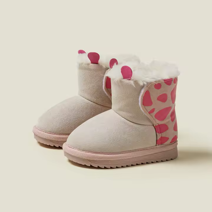 Nuevos zapatos cálidos de terciopelo para niños pequeños, botas de algodón antideslizantes del tesoro de las mujeres - 1
