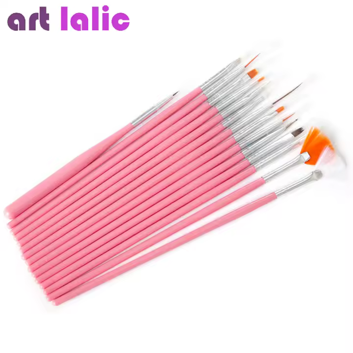 Juego de pinceles para decoración de uñas, juego de pinceles para pintar, delineador de dibujo, plumas para diseños de puntas postizas, 15 piezas - 1