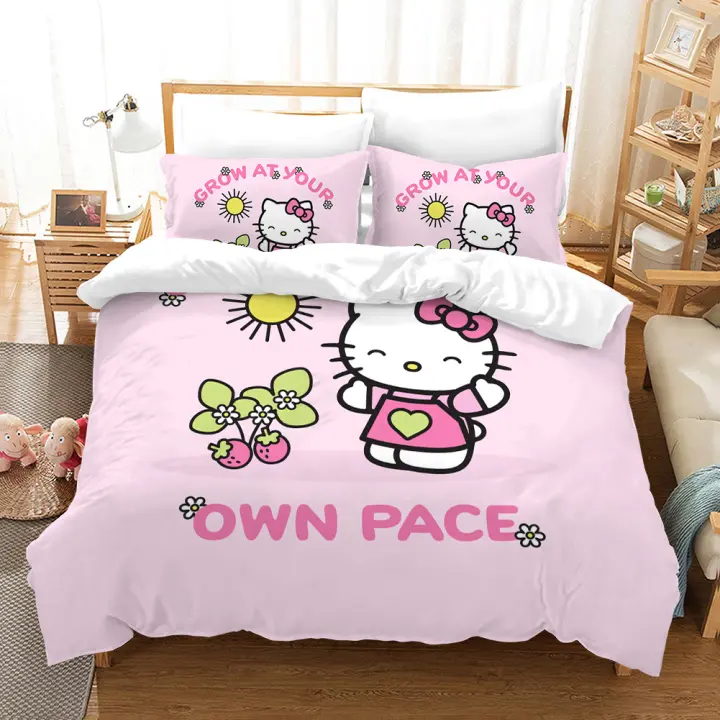 Cinnamoroll Juegos de cama Edredón Funda de cama Funda nórdica Funda de almohada Juegos de 2-3 piezas - 1