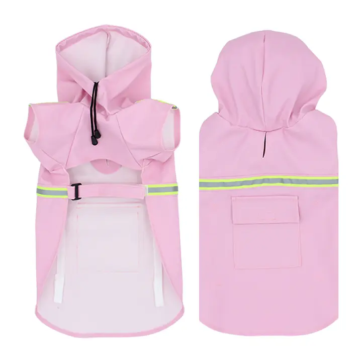 Chubasquero impermeable para perros grandes, ropa reflectante a prueba de viento, con capucha, para cachorros - 1