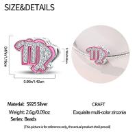 Dijes CláSicos Originales, Plata De Ley 100%, Con Las 12 Constelaciones De Aries Y Piscis, Aptos Para Pulseras De 3 Mm, JoyeríA Artesanal Para Mujer, Regalo De Fiesta De CumpleañOs - details 30