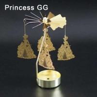 Velas Giratatorias de Metal en Formas de Copo de Nieve y Ángel Portavelas para Té Romántico, Boda, Decoración del Hogar en Navidad - details 23