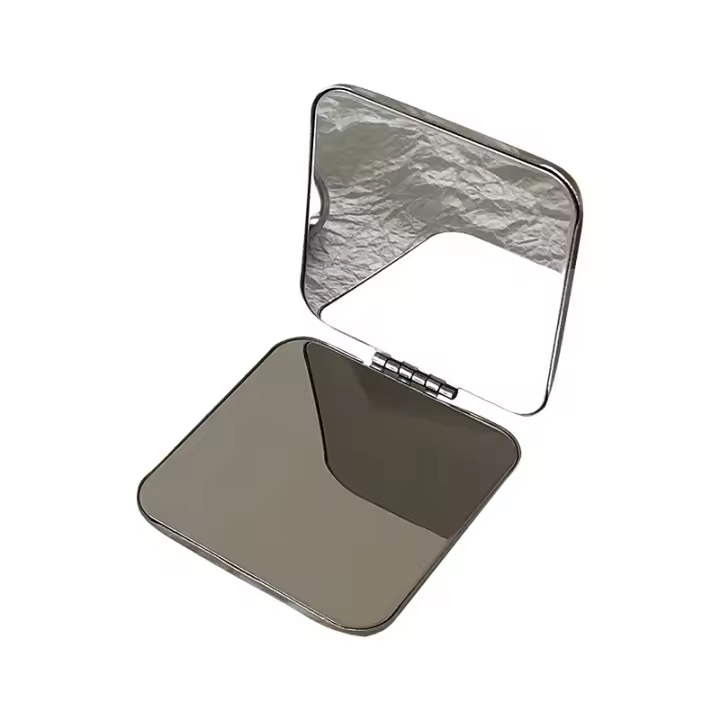 Espejo de Maquillaje Doble Cara Portátil Pequeño, Plegable, Luz de Escritorio para Estudiantes de Dormitorio - 1