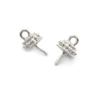 Perlas de latón de alta calidad con baño de oro de 18K, media perforación, para conectar dijes, tapas de perlas, accesorios para la fabricación de joyería DIY para mujeres - details 65