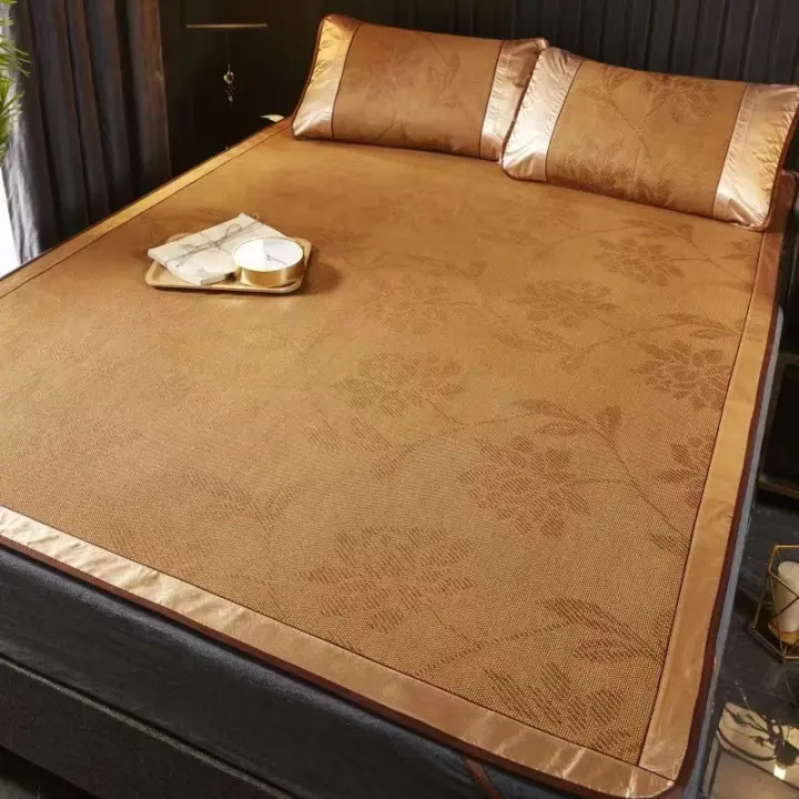 Colchón de ratán de bambú WOSTAR para adultos kit de cama cómoda para dormir 180cm protección de cama plegable individual doble - 1