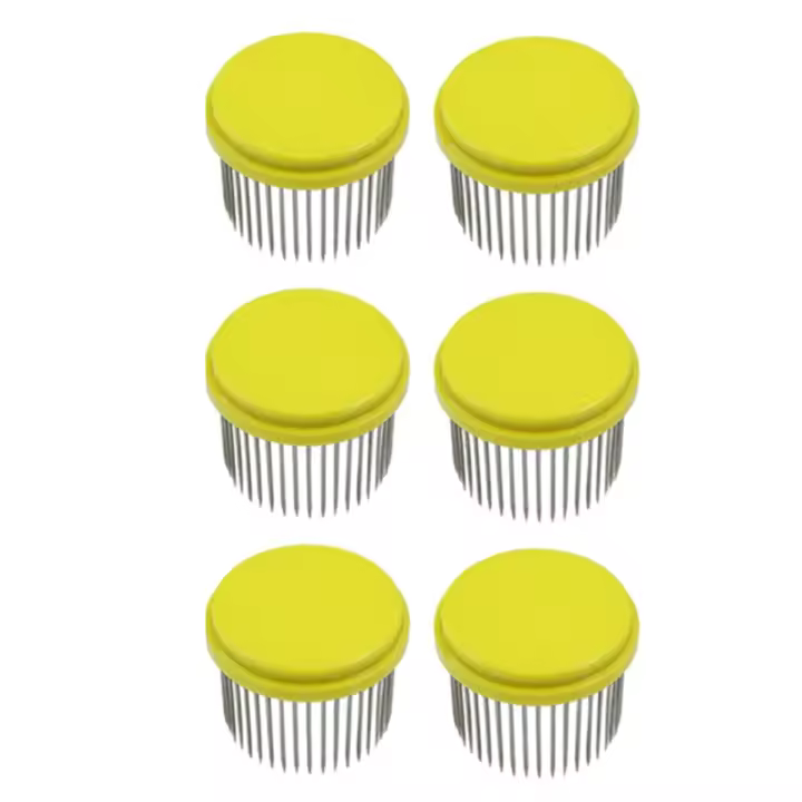 Herramienta de apicultura de 6 uds., jaula de abeja reina con aguja de acero inoxidable, caja de aislamiento, cubierta de cría de colmena, herramienta para apicultores - 1