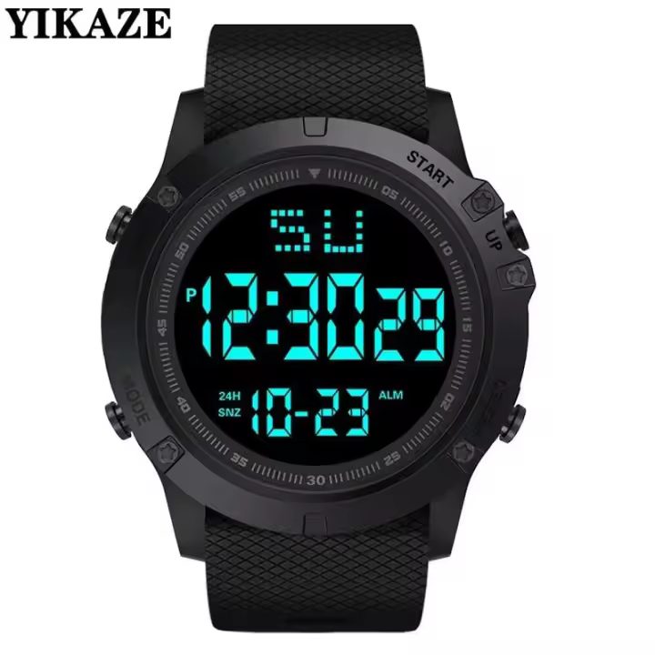 Reloj electrónico deportivo multifunción para hombre, deportivo militar, resistente al agua, luminoso, LED, Digital, con esfera grande, para estudiantes - 1