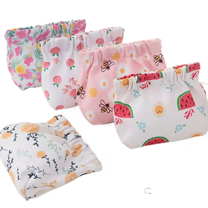 Nuevo Bolsa de metralla de tela, bolsa de cosméticos portátil de cierre automático, Mini bolsas - 1