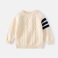 Otoño Invierno niños suéter de manga larga cuello redondo suéteres de punto estilo coreano jersey de algodón suéteres para niños - details 3