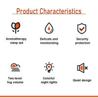 Humidificador de Aire Ultrasónico 100ml para Artesanía Blanco Esencial Difusión Aromaterapia con Luz LED 7 Colores Capacidad Litros Normales Producto Dangeroso Fabricado en China para Espacios Menores de 30 Metros Cuadrados - details 1