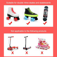 1PC Double Row Luminous Flashing Wheels Four-wheel Skates Accessories PU Roller Wheel - details 5