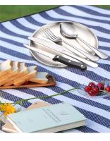 Juego de Cubiertos de Acero Inoxidable para acampada, Utensilios de Picnic para Senderismo, 10/20 pzs - details 5