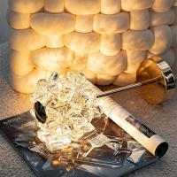 Lámpara de cristal con pantalla, lámpara de mesa de cristal, decoración romántica regulable, luz de escritorio, 3 luces de colores, luces suaves, lámpara de noche moderna - details 8