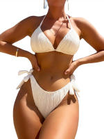 Bikini de cintura alta para mujer, traje de baño Sexy de 3 piezas, ropa de playa para verano, 2023 - details 6