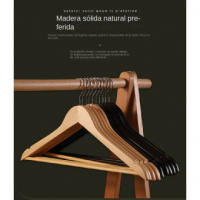 Perchas Madera Unidades - Juego de 10 - Perchero de Madera para tu Armario - Gancho Giratorio - details 2